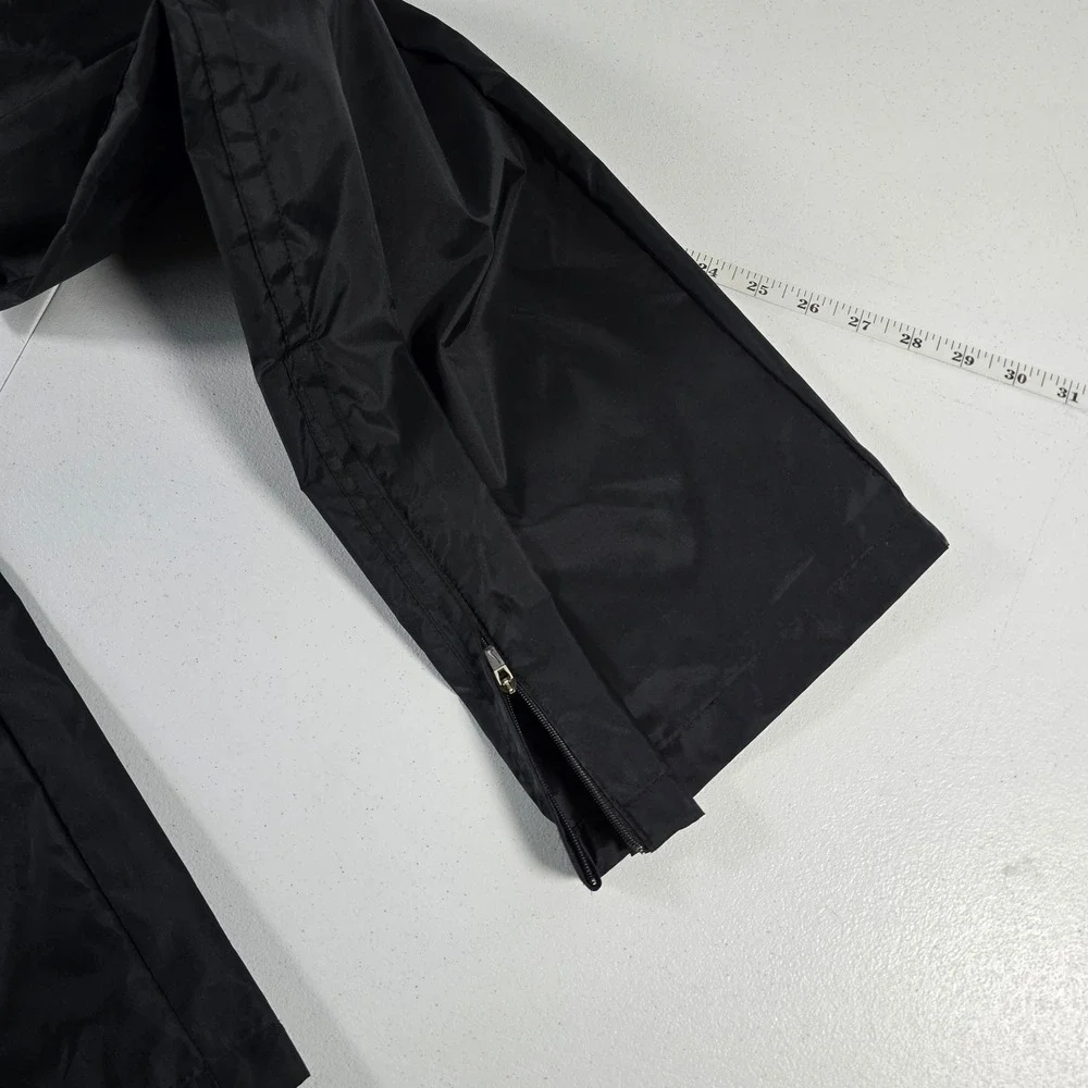 Nike Mens Large Black Nylon Track Pants Windbreaker Zipper Leg Swoosh RN 56323